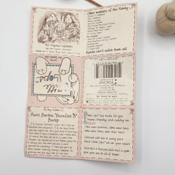 Vintage Little Lops by Our Secret, Ltd. 1st Edition 1996 Bunny Rabbit with Baby - Picture 12 of 12